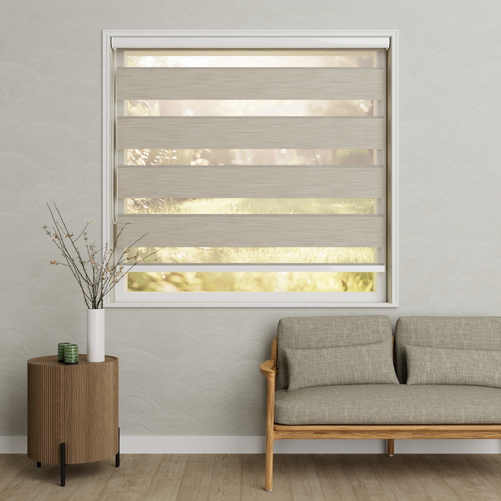 Duo rolgordijn Industrial Ivory-grey