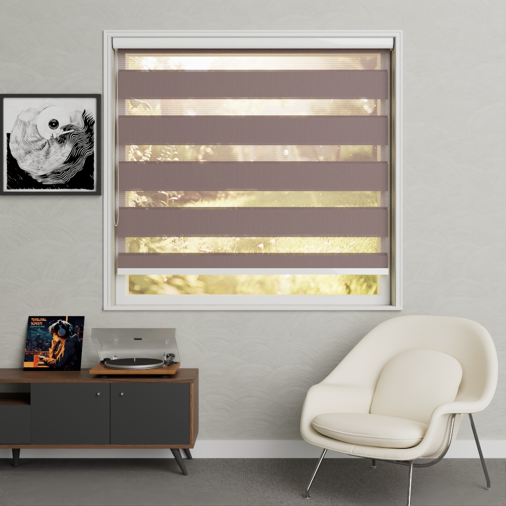 Duo rolgordijn standaard tot 280 breed Mid Grijs