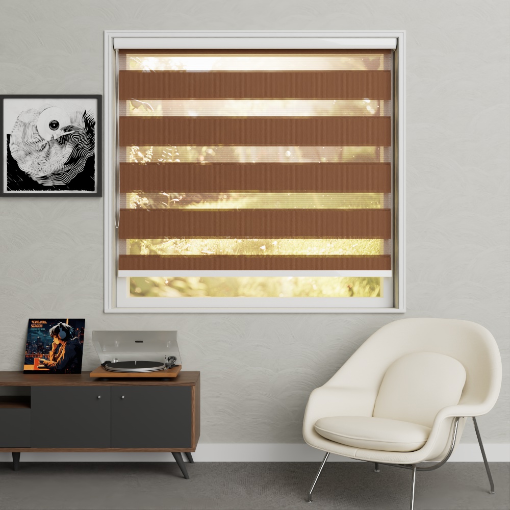 Duo rolgordijn standaard tot 280 breed Brons