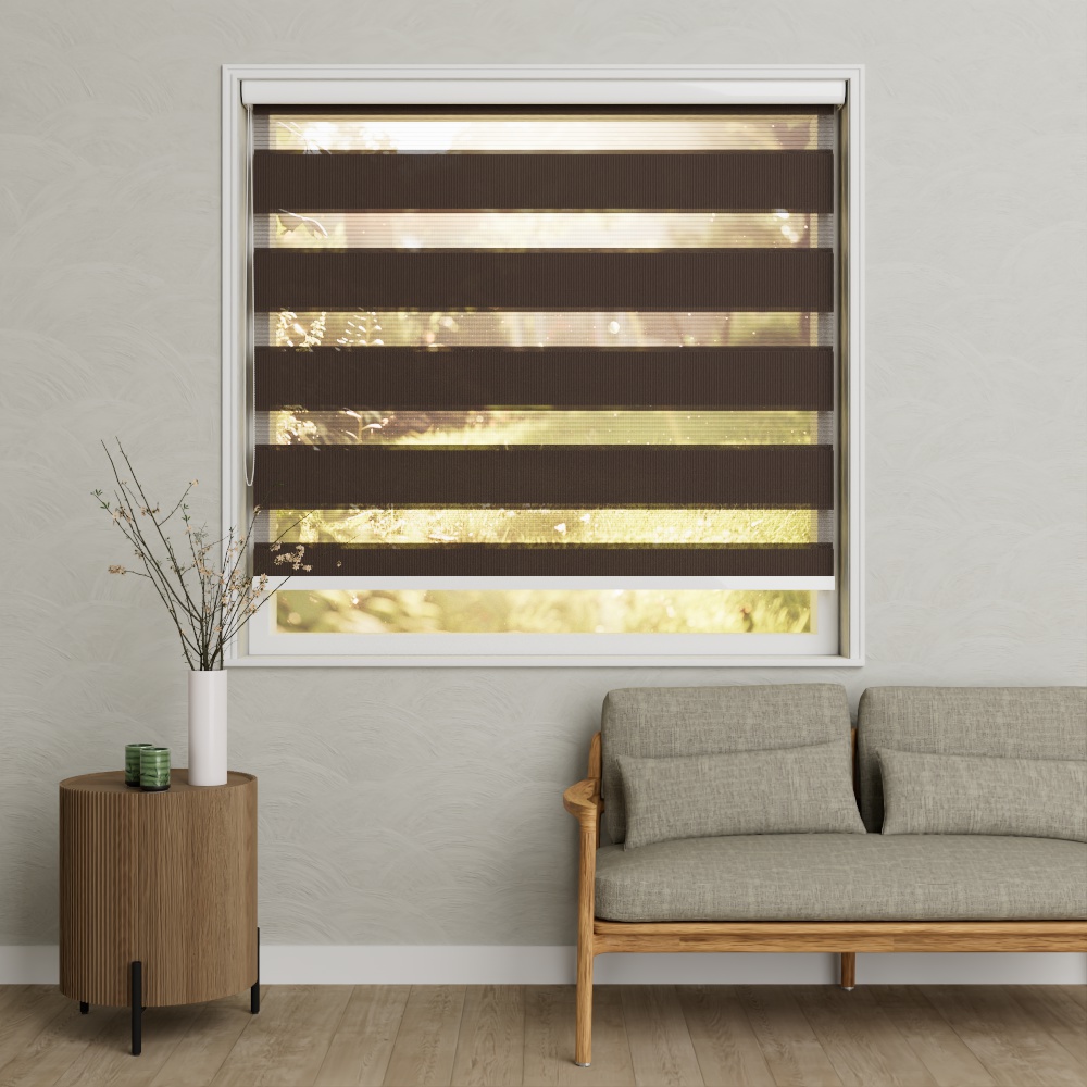 Duo rolgordijn standaard tot 280 breed Mocca