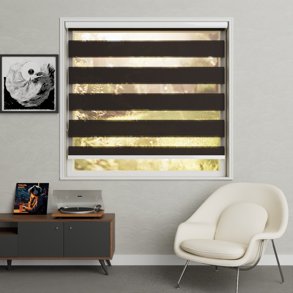 Duo rolgordijn standaard tot 280 breed Cacao