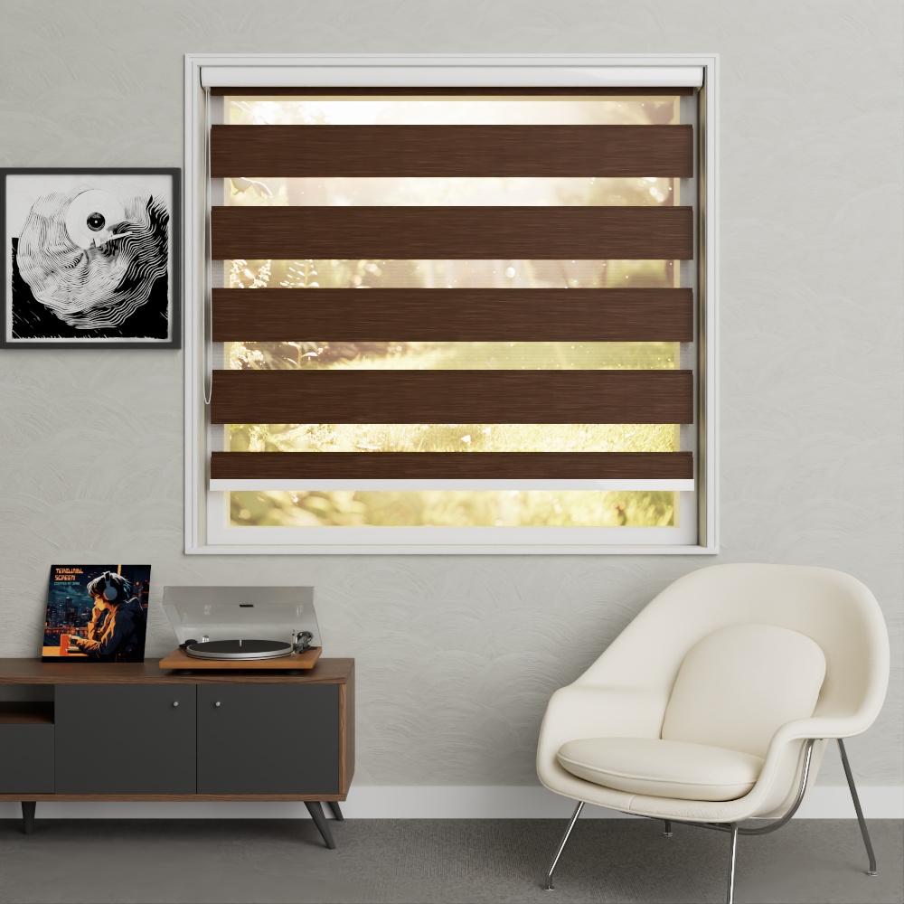 Duo rolgordijn XL Koffie